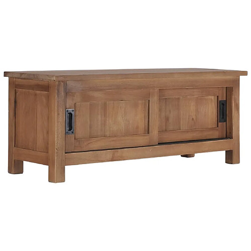 Maison Chic Meuble TV scandinave - Banc TV pour salon 90x30x35 cm Bois de teck massif -MN25189