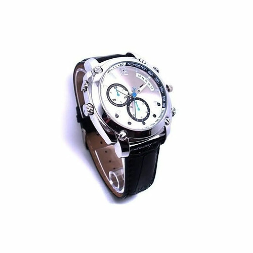 Totalcadeau Montre avec caméra espion HD 1080P 8Go Vision nocturne waterproof