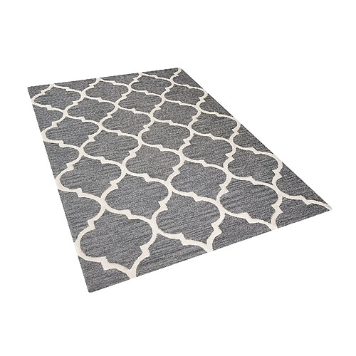 Beliani Tapis en laine gris 140 x 200 cm YALOVA