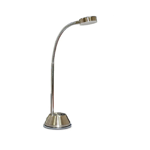 Luminaire Center Lampe de table LED Tobias Nickel satiné, Chrome poli