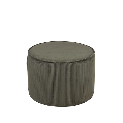 LABEL51 Pouf Tibo 55x55x40 cm Vert armée Corde nervurée