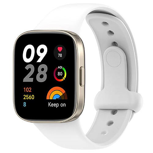 Bracelet pour Montre Connectée en Silicone-Blanc-pour Redmi Watch3 Mi Watch Lite3/10