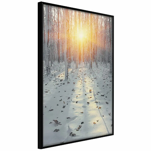 Paris Prix Affiche Murale Encadrée Frosty Sunset 20 x 30 cm Noir