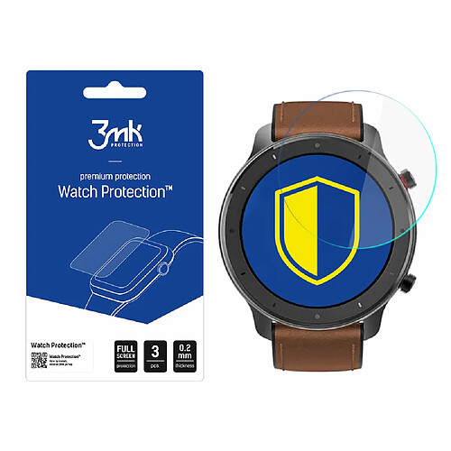 Max Protection Xiaomi Amazfit GTR 47mm - 3mk Watch Protection v. FlexibleGlass Lite