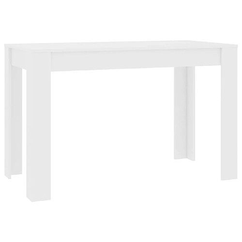 Maison Chic Table de salle à manger,Table à dîner Blanc 120 x 60 x 76 cm Aggloméré -GKD52808