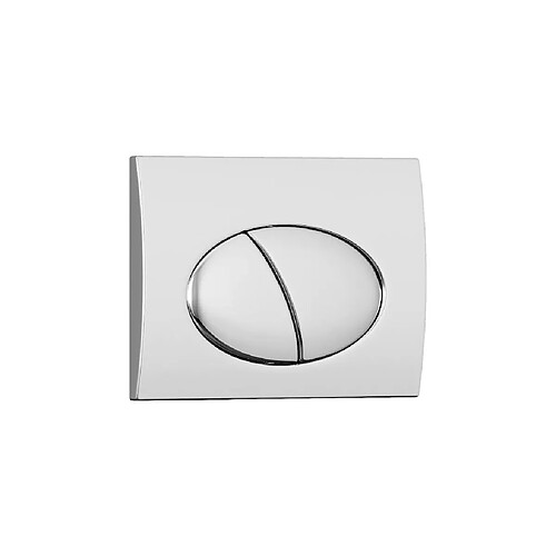 Vente-Unique Plaque de commande pour WC avec double touche - Chrome - CERASUS