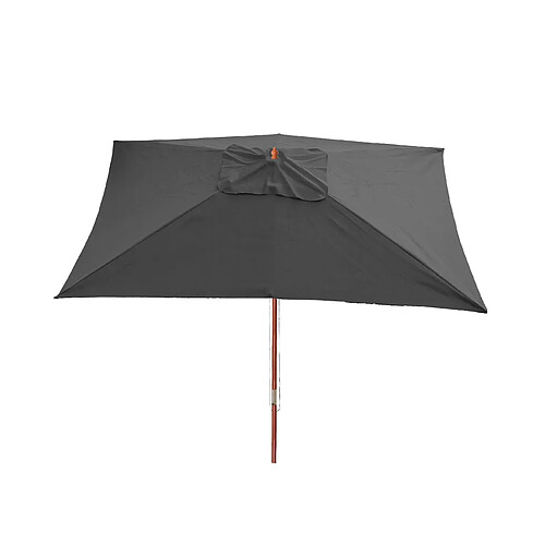 Decoshop26 Parasol de jardin 3x4m rectangulaire polyester/bois 6kg anthracite 04_0003826