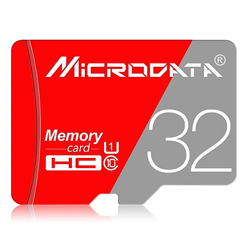 Wewoo Carte Micro SD mémoire MICRODATA 32 Go Class10 TF rouge et grise SD