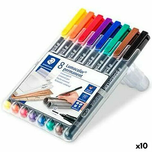 Ensemble de Marqueurs Staedtler Lumocolor 317 Permanent 1 mm (10 Unités)