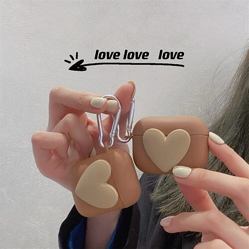 GUPBOO Airpods Coque Housse Étui Protecteur Compatible pour AirPods 3-Ins caramel couleur amour femme coréenne