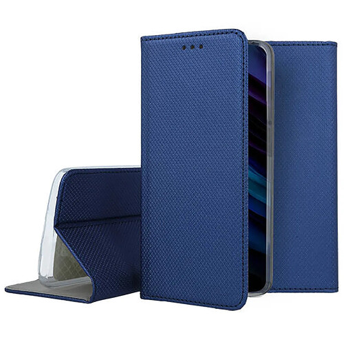 Htdmobiles Housse pour Samsung Galaxy S24 Plus 5G - etui coque pochette portefeuille + film ecran - BLEU MAGNET