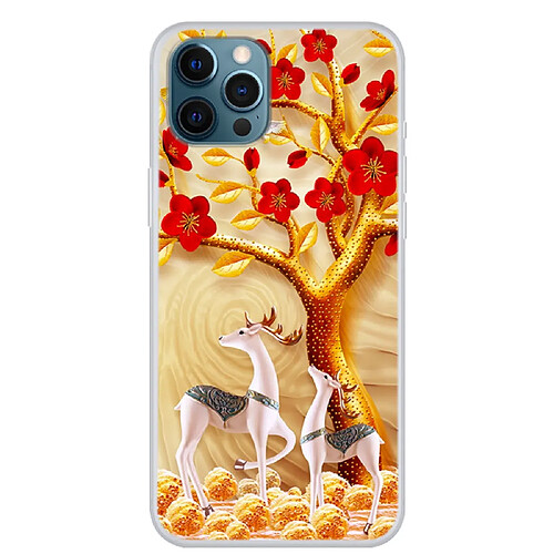 Coque en TPU anti-chute, antichoc cerf sika pour votre Apple iPhone 13 Pro 6.1 pouces