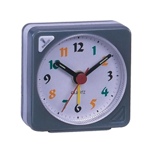 mini voyage horloge dégradé son bureau réveil snooze veilleuse gris