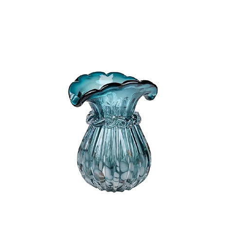 Vase Romimex Turquoise verre 14 x 20 x 14 cm