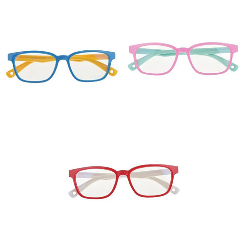 3 Pièces Anti-réfléchissantes Enfants Anti Lunettes De Blocage Bleu Pour Garçons Filles