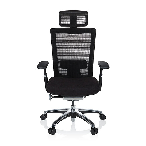 Chaise de bureau NOVA PRO I ALU tissu noir hjh OFFICE