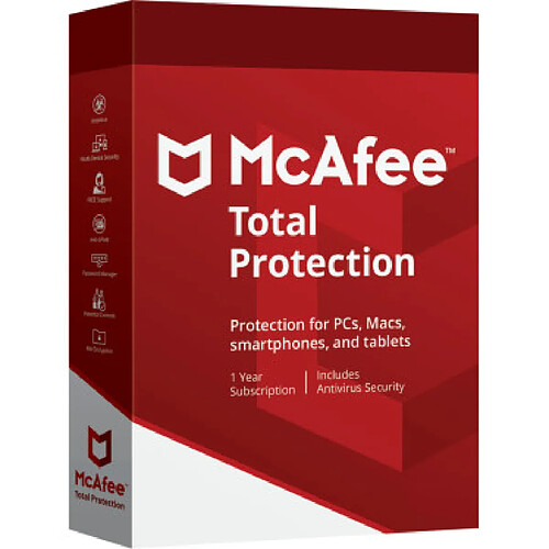 McAfee Total Protection - Licence 1 an - 5 appareils