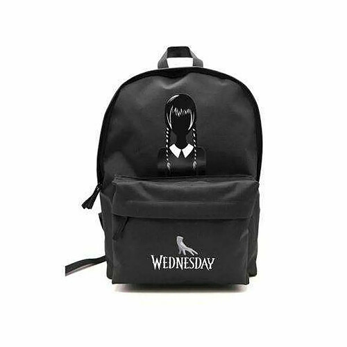 BigBuy Fun Cartable Wednesday Addams Noir 43 x 31 x 13,5 cm