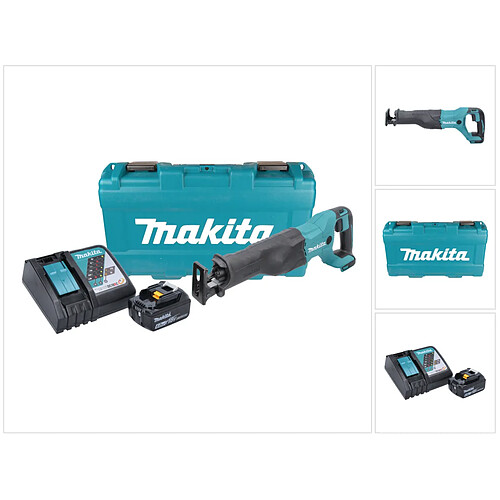 Makita DJR186RGK Scie récipro sans fil 18V + 1x Batterie 6,0 Ah + Chargeur + Coffret