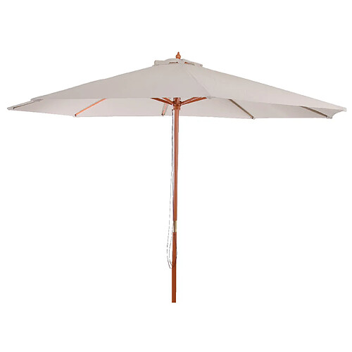 Decoshop26 Parasol de jardin Ø 3,5m octogonal polyester/bois 7kg crème 04_0003816