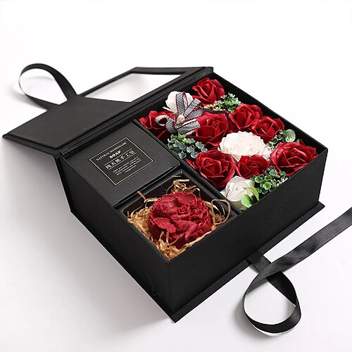 Wewoo Creative Valentin Cadeau Fleur De Savon Rose Coffret Souvenir Rouge