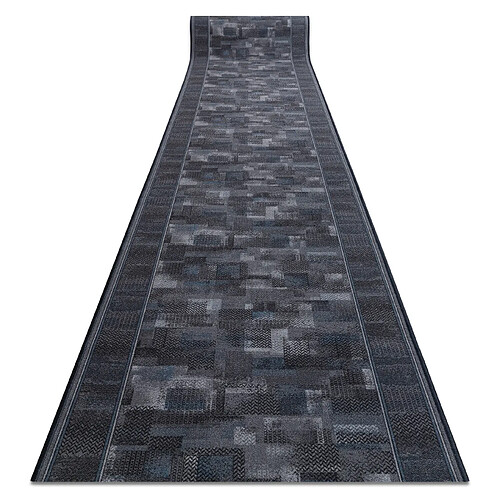 RUGSX TAPIS DE COULOIR ANTIDÉRAPANT TRIBE anthracite 100cm 100x810 cm