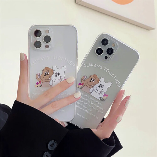 GUPBOO Étui pour iPhone11ProMax Étui pour téléphone portable simple pour chien Selfie transparent