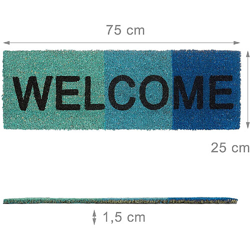 Helloshop26 Paillasson tapis de sol porte d’entrée essuie-pieds fibres de coco tapis de sol bleu 13_0001862_2