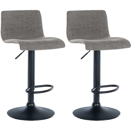 Non Lot de 2 tabourets de bar en tissu Branford