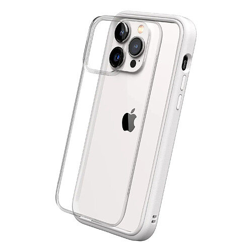 RhinoShield Coque Compatible avec [iPhone 15 Pro] Mod NX - Protection Fine Personnalisable avec Technologie d'absorption des Chocs [sans BPA] - Blanc