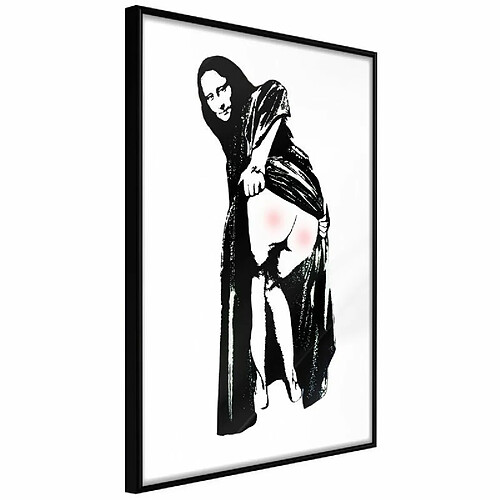 Paris Prix Affiche Murale Encadrée Moona Lisa 20 x 30 cm Noir