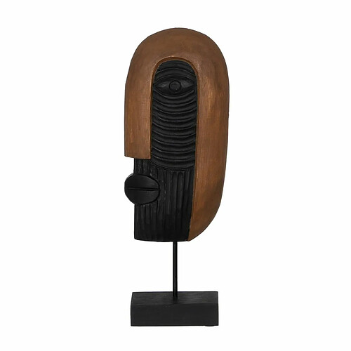 BigBuy Home Figurine Décorative Marron Masque 17,5 x 10 x 50 cm