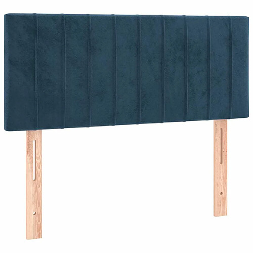 Maison Chic Tête de lit moderne pour chambre - Décoration de lit Bleu foncé 80x5x78/88 cm Velours -MN12004