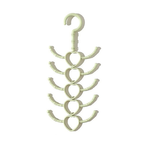 Wewoo 5 PCS Rotative Tie Scarf Rack 10 Hooks Hanger Wardrobe Storage Green