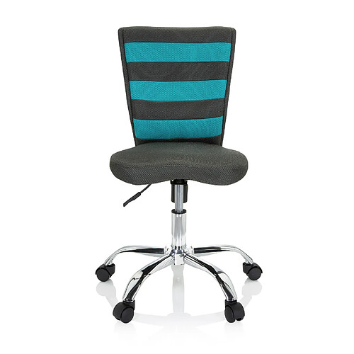 Siège de bureau enfant / Siège pivotant KIDDY COMFORT I Tissu maille gris / turquoise hjh OFFICE