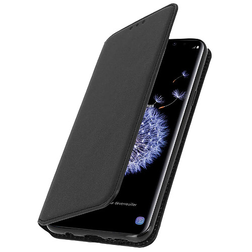 Avizar Etui Galaxy S9 Plus Housse folio Porte-carte Fonction Support Noir