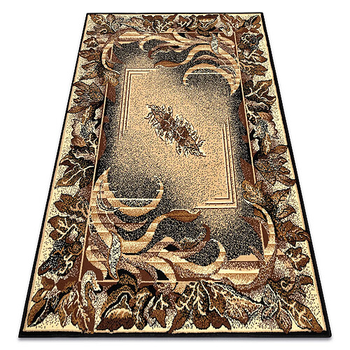 RUGSX BCF Tapis Morad LISC Feuilles Agawa classique - beige 80x150 cm