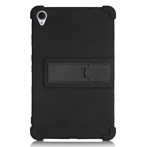 Coque en silicone souple avec béquille coulissante noir pour votre Lenovo Tab M8 8705/8505