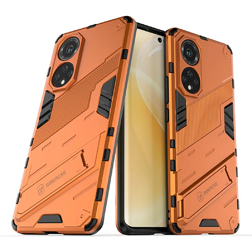 Coque en TPU anti-rayures avec béquille orange pour votre Huawei nova 9/Honor 50