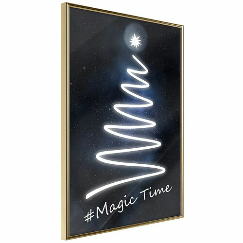 Paris Prix Affiche Murale Encadrée Bright Christmas Tree 20 x 30 cm Or