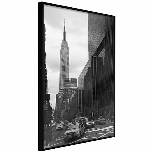 Paris Prix Affiche Murale Encadrée Empire State Building 30 x 45 cm Noir