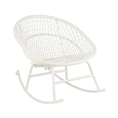 Mes Fauteuil de jardin à bascule 118x82x78 cm blanc