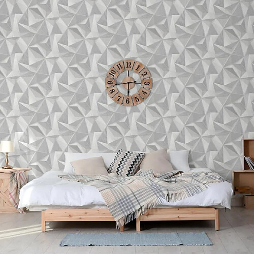 DUTCH WALLCOVERINGS Papier peint Onyx Gris clair