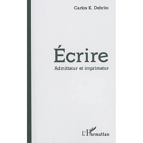 Ecrire : admittatur et imprimatur · Occasion