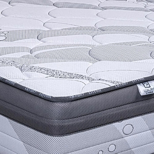 LUXURY LITERIE Matelas 180x200 cm, Pilarsleep, 26cm, mousse mémoire de forme, ferme, indépendance du couchage, face été/hiver