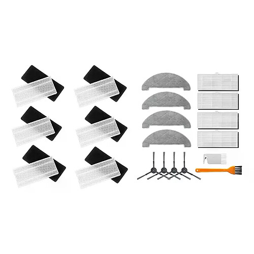 Kit de filtre de remplacement pour Conga Excellence, avec 14 pièces, brosses latérales, tissus de vadrouille, filtre Hepa, pour XIAOMI VIOMI S9, AD 6Pcs