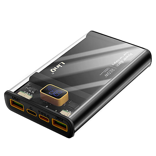 Powerbank 16000mAh USB-C 20W + 2 USB 22.5W Affichage LED LinQ TM16002 Noir