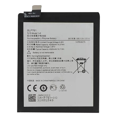 Avizar Batterie Interne Oneplus 8 4320mAh 100% Compatible Remplace BLP761