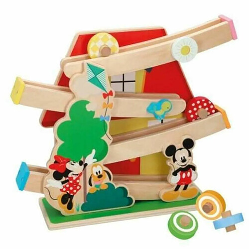 Piste en bois avec rampes d'accès pour voitures Disney Baby Disney (29 cm)