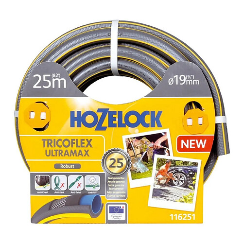 Hozelock Tuyau d'arrosage Ultramax Tricoflex 25 m - dia 19 mm - 116251